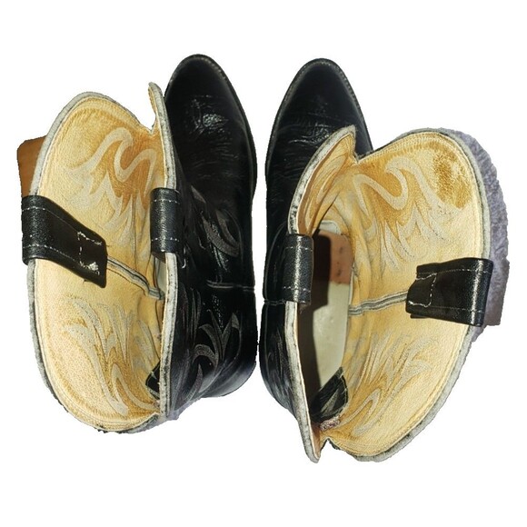 Nocona Boots Black Men’s Leather Cowboy Boots Embroidered SZ 12 2E USA MADE main image 8